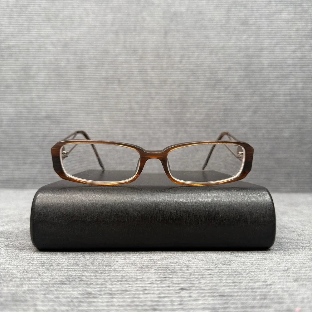 Oscar de la Renta Brown Rectangular Y2k Eyeglasses OSL705 234 HM 52-16-135